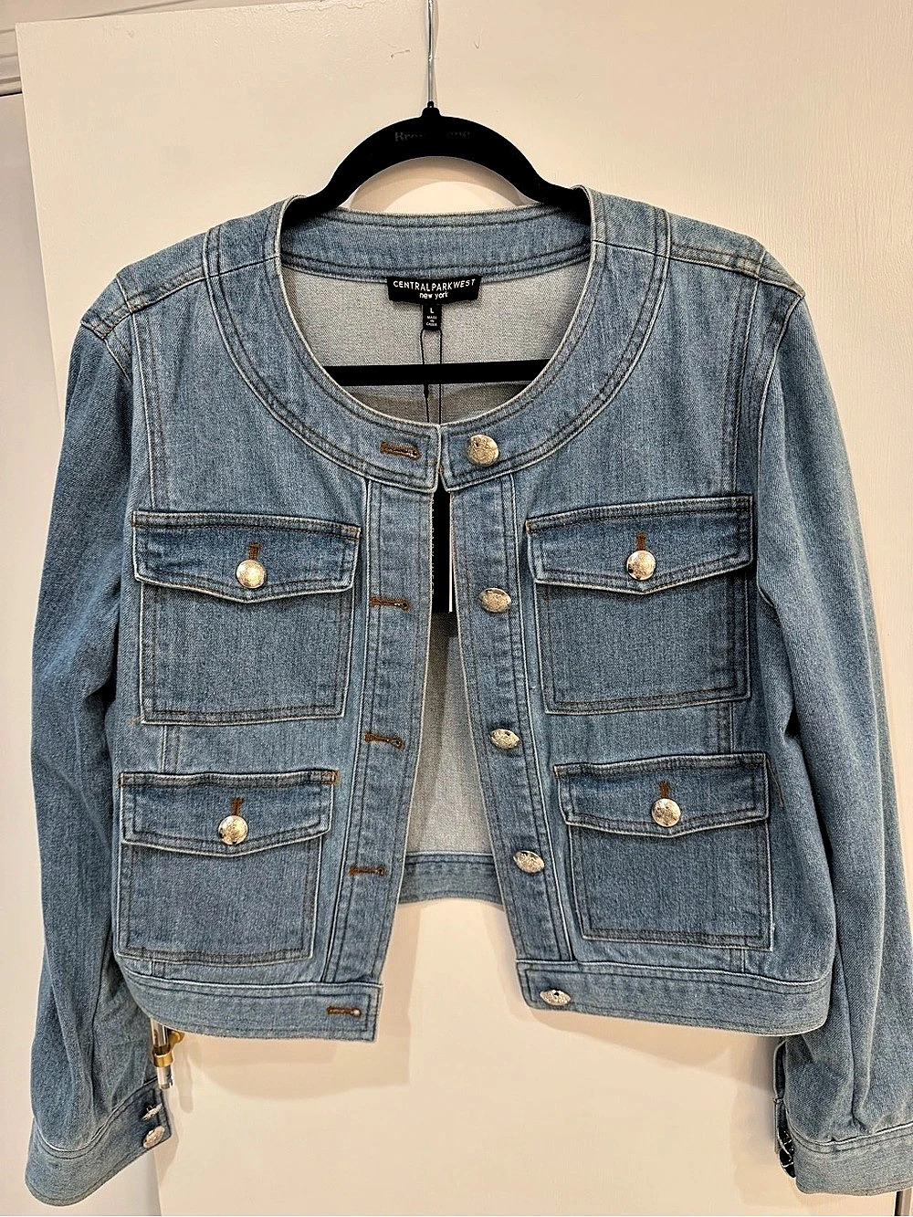 MIXOLOGY Central Park West Denim Jacket in Blue Size Large NWT